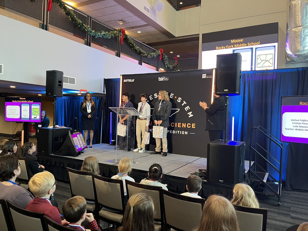 RFMS_STEM's tweet photo. State Winner is Moove!  Congrats to all students for showcasing some amazing computer science projects! @RockyForkMS https://t.co/A07qJs7gf5