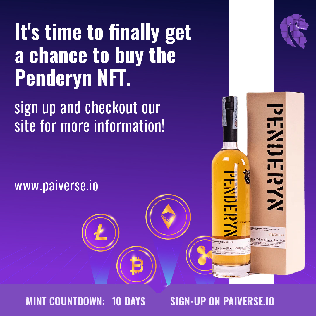 paiverse_'s tweet photo. Community means everything to us. The team at Paiverse makes sure to give you guys the best opportunities to grow and buy NFTs.
This is your chance to grow. It's time to finally get a chance to buy the Penderyn NFT.

All you have to do is sign up on https://t.co/0dYtrfMzFa.
#NFTs https://t.co/DWZ11APEgF