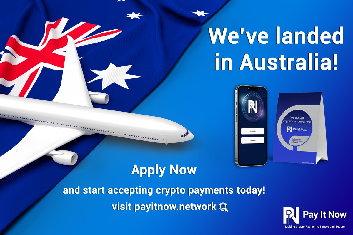 PayItNow_PIN's tweet photo. #pin_payments is rolling out across Australia ๐ฆ๐บ
Join the over 220 businesses in New Zealand that are already accepting crypto payments through the #pin_network
Sign up to become a #pin_partner at https://t.co/NdHPBjriGV and start accepting #pin_payments in your business today https://t.co/iVef8BPGEY