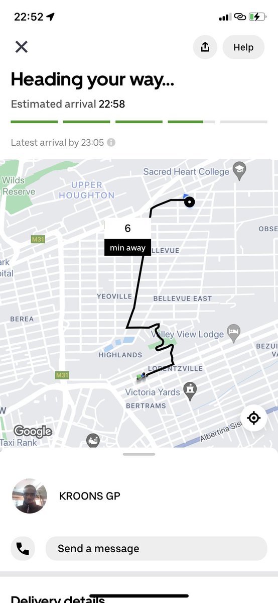 jujulinks's tweet photo. @Uber_RSA please assist me. This is the 3rd time my order never arrived. I even took screenshots this time. https://t.co/4kCamNJUr9
