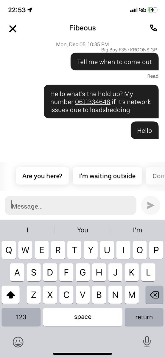 jujulinks's tweet photo. @Uber_RSA please assist me. This is the 3rd time my order never arrived. I even took screenshots this time. https://t.co/4kCamNJUr9