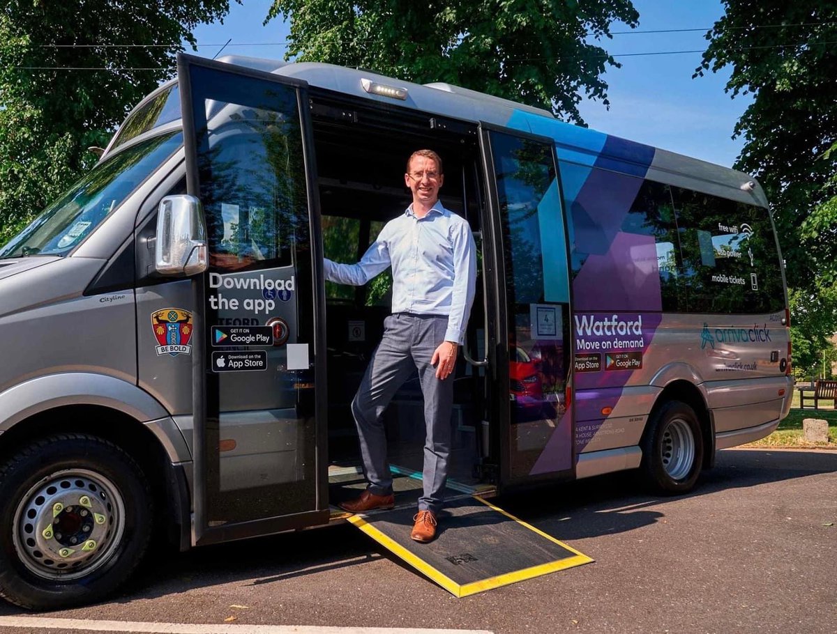 WatfordMayor's tweet photo. Watford residents travelling to and from Watford’s network of Welcoming Spaces can now do this for FREE thanks to @ArrivaClick and @WatfordCouncil.
Find out more https://t.co/714fijnNLj https://t.co/B2YRNIv5FA