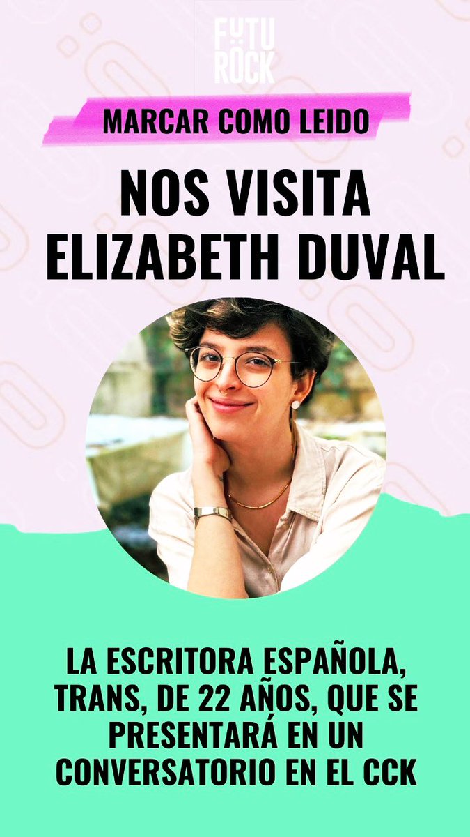 ¡¡¡ Mañana!!! la cita es con  <a href="/_elizabethduval/">Elizabeth Duval ☀️</a> 20:00 🗓️ en su paso x Argentina nos viene a visitar 😃#marcarcomoleido

IMPERDIBLE junto a <a href="/eugeniazicavo/">Eugenia Zicavo</a> y <a href="/juanfgentile/">Juan Gentile</a> 

No digas que no te avisamos con tiempo para que te prendas a la 📻

futuröck.fm