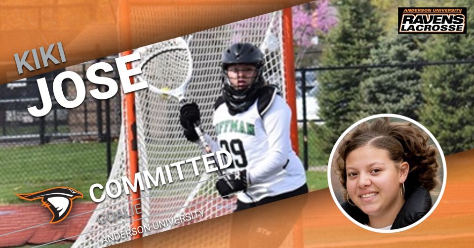 AURavensWLax's tweet photo. Anderson University (Indiana) is extremely excited to share the news that Kiki Jose has committed to play Goalie for the Women Raven’s Lacrosse Team in 2023. Kiki plays for the Rocks of Dublin Coffman High School and was a member of their Ohio State DI Championship Team in 2021. https://t.co/cbbRWonXbb