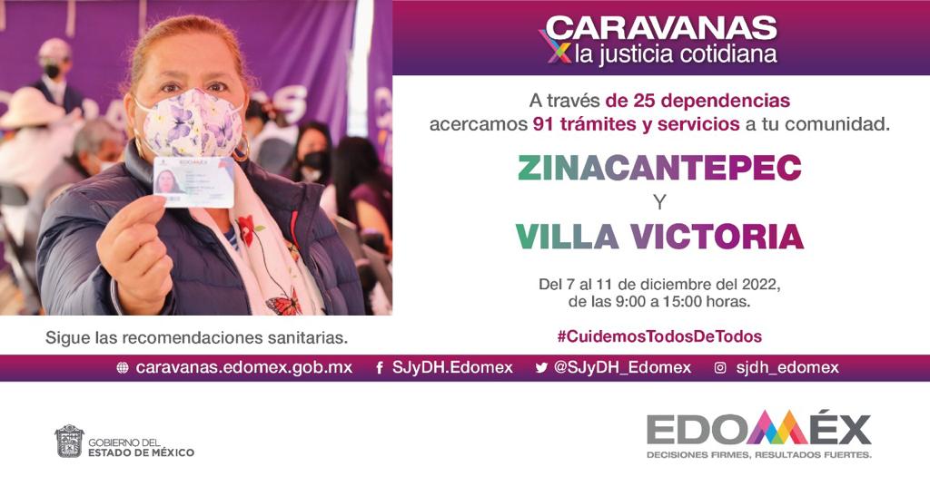 CESPDEM's tweet photo. Las #CaravanasXLaJusticia se presentarán del miércoles 07 al domingo 11 de diciembre, de manera simultánea en #Zinacantepec y #VillaVictoria.
Consulta más información en: https://t.co/QBSHQSlAjz 
@SJyDH_Edomex https://t.co/0IQMvJrfpH