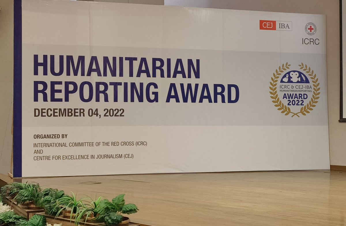 asmaghani11's tweet photo. My story (https://t.co/Bacqr1CKKF) received CEJ-IBA &amp; ICRC Humanitarian Reporting Award 2022. A jury of esteemed journalists selected 6 stories in print,broadcast &amp; online categories after tight competition. Over 600 entries were received from journalists all over the country. https://t.co/nXFKyrg3dV