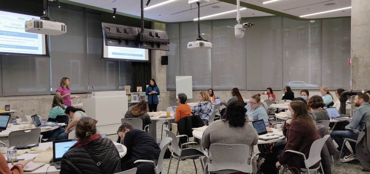 ChiPubSchools's tweet image. Librarians across the district gathered at Google Chicago Headquarters for a day of learning to kick off Computer Science Week! Computer Science  First empowers every teacher to teach computer science with hands on-tools &amp;amp; resources that are free of charge  #ComputerScienceWeek