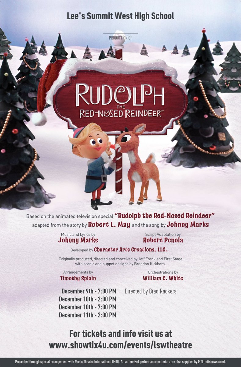 Did we mention that our production of Rudolph is double cast!? Two Rudolphs but only FOUR shows! Come see Rudolph the Red Nose Reindeer this weekend! Ticket Info in our bio!