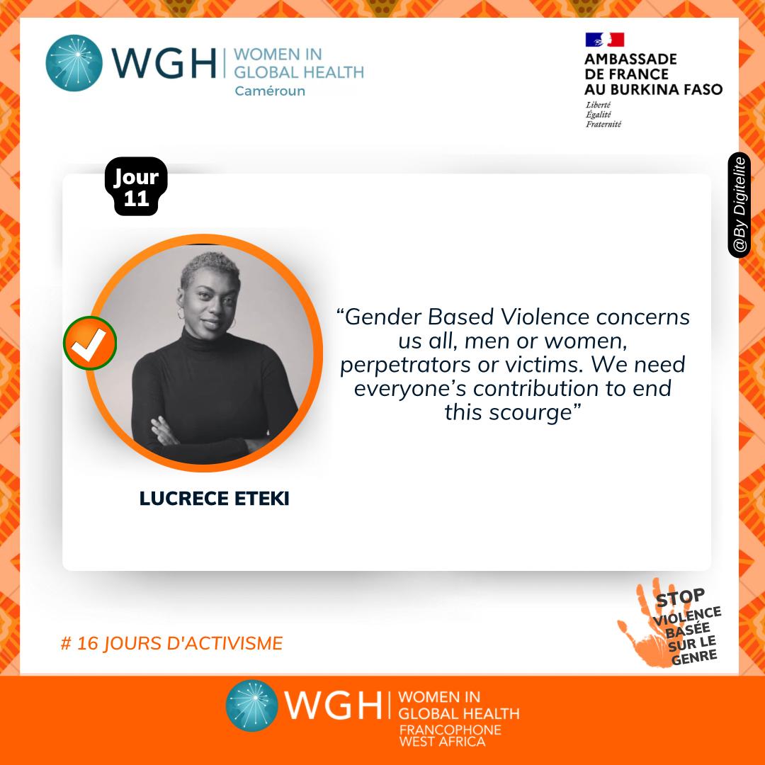 #J11 des #16JoursdActivisme #WGHvsVBG #WGHAOFvsVBG 
<a href="/Wgh_togo/">Women In Global Health-Togo🇹🇬</a>  <a href="/GuineeWgh/">WGH Guinée</a> <a href="/WghBenin/">Women in Global Health-Benin 🇧🇯</a> <a href="/WGHBurkinaFaso/">Women In Global Health Burkina Faso</a>
 <a href="/WGHBurkinaFaso/">Women In Global Health Burkina Faso</a> <a href="/GuineeWgh/">WGH Guinée</a> <a href="/WGHCameroon/">Women In Global Health Cameroon</a> <a href="/SamyOuedraogo/">Samiratou Ouédraogo</a> <a href="/AgaliRaichou/">Dr. Raichou AGALI 🇳🇪🇳🇪🇳🇪</a> <a href="/StephanieNama/">Stephanie Nama</a>