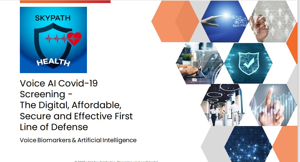 _SkyToken's tweet image. ✅Get Back to the Workplace &amp;amp; Group Settings Safely
✅Noninvasive secure voice screening for the presence of COVID-19 &amp;amp; variants
✅Get results in less than 5 minutes
✅Easily deployed for immediate use
✅Can detect COVID-19 sooner than
traditional tests
