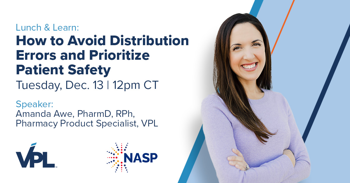 getVPL's tweet image. Attention all @Rx_Specialty members! Mark your calendars for our Lunch &amp;amp; Learn next Tuesday, December 13th, at 12pm CT as we discuss distribution accuracy and patient safety.

Register here: us02web.zoom.us/meeting/regist…

#specialtypharmacy #drugdistribution #patientsafety