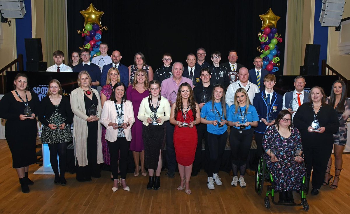 ActiveSA_SAC's tweet photo. 💫 South Ayrshire Sports Awards 💫

Humbled and inspired by the amazing people we have in @southayrshire who make sport happen 🥰 

Our awards allow us to recognise achievements, commitment and dedication to sport 🤩

#LetsCelebrateSport #ThanksVolunteer #ThrivingCommunities https://t.co/KnYGbkyPRv
