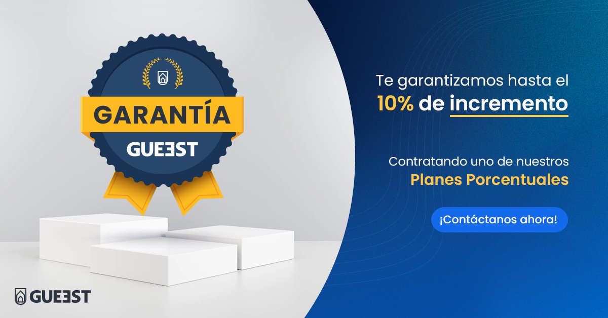 Conoce nuestra GARANTÍA GUEEST
Con la que te garantizamos hasta el 10% de incremento en tus ventas, adquiriendo uno de nuestros Planes Porcentuales.
#HotelPMS #hoteles #softwarehotelero