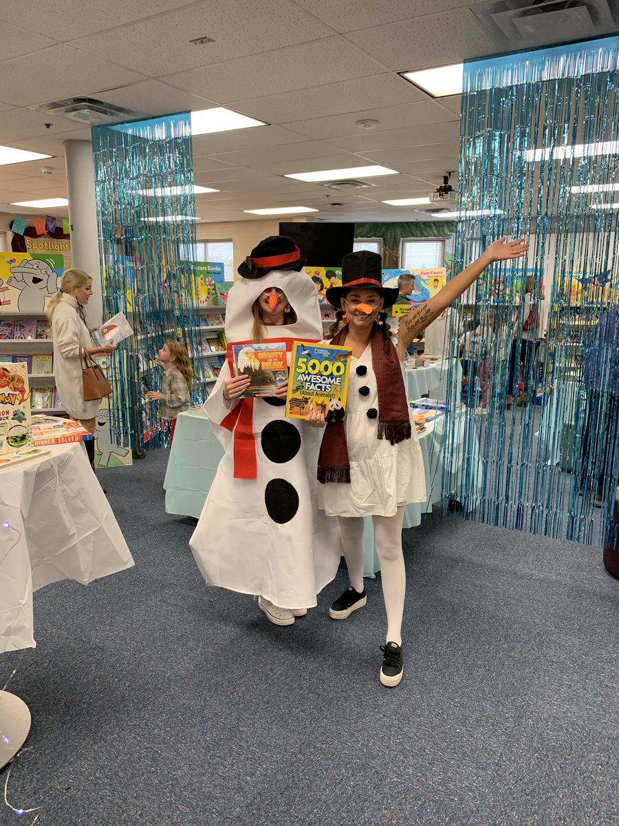 NISDLSELibrary's tweet photo. @txbarton and @HayleySteinmann think reading is SNOW much fun!!! Come shop our @Scholastic book fair through Friday! @NISDLeonSprings https://t.co/usXqOHt20d