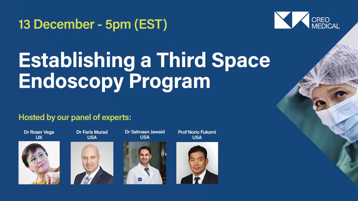 📢 Webinar for US Physicians 📢

Introducing new #ThirdSpace #endoscopic programs &amp; therapies to your practice can be challenging. Join our experts for advice &amp; tools to help you succeed!

Register now ➡️ eu1.hubs.ly/H02jFQc0