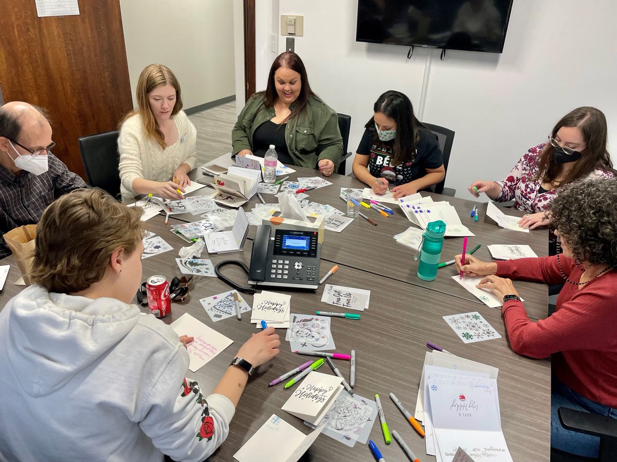 ArizonaJP's tweet photo. Thank you to everyone for joining us for our Annual Holiday Card Making Party and Open House. It was a blast spending time with you and giving hope to our clients with our holiday cards. 

#ArizonaJusticeProject #HappyHolidays #TisTheSeason https://t.co/M7jMNFW9au