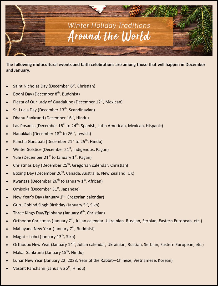 RegPublicSchool's tweet image. Winter Holiday Traditions Around the World. See reginapublicschools.ca/winter_holiday… for details.