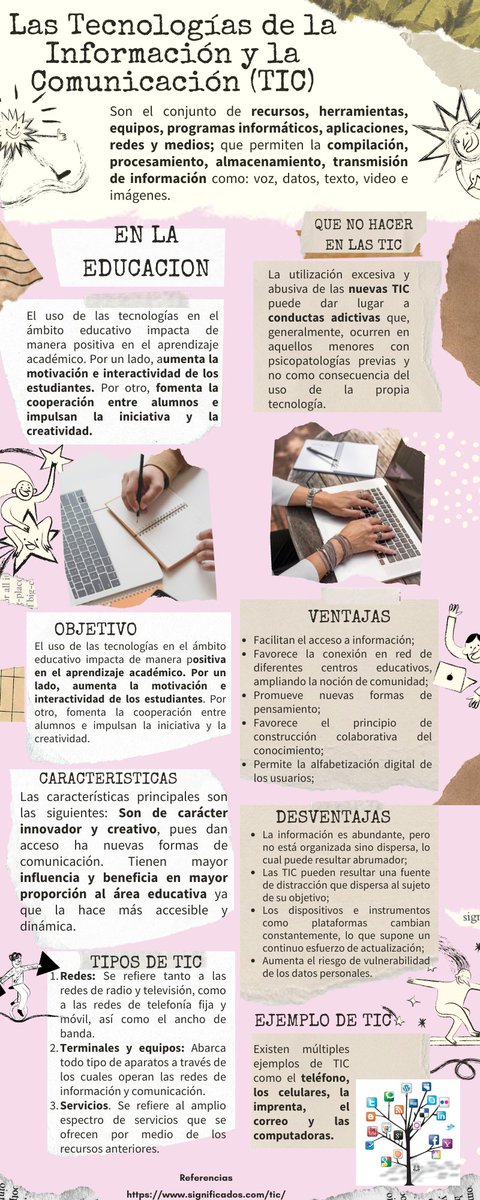 NayeliC2804's tweet photo. Las TIC y las NTIC posibilitan la práctica de las estrategias comunicativas y educativas que un docente establece para la enseñanza y aprendizaje del estudiante🖥️🖱️📱
#pedagogiaenlascienciasexperimentales #Multimedia #tic #Ntic #docenteTic #educacion
@jorgearmi20 @experimenutmach https://t.co/H5TppnoIyQ