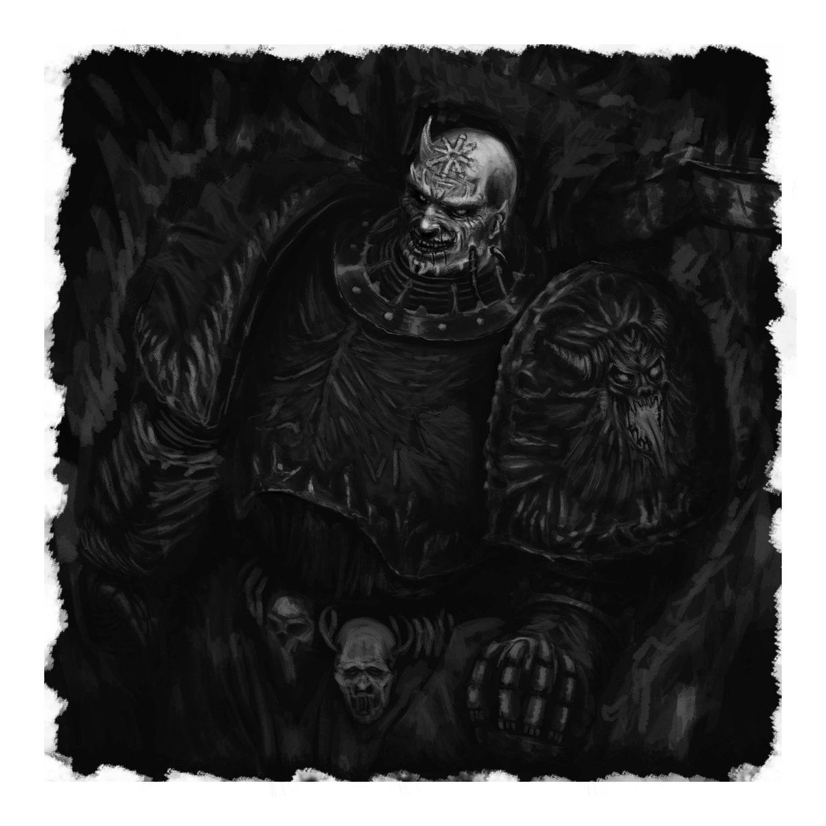 BlightedHollow's tweet photo. Word Bearer CSM. 

#warhammer40000 #warhammer40k #WarhammerArt #digitalart https://t.co/yd4JF3JblV