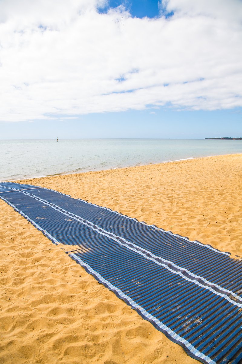 Beach matting has been rolled out across five Port Phillip Bay beaches this year. This gives people in wheelchairs or with limited mobility the chance to get across the sand to the water’s edge! 🏖️🌊 For more info about the five locations please visit: bit.ly/3ssYjQr