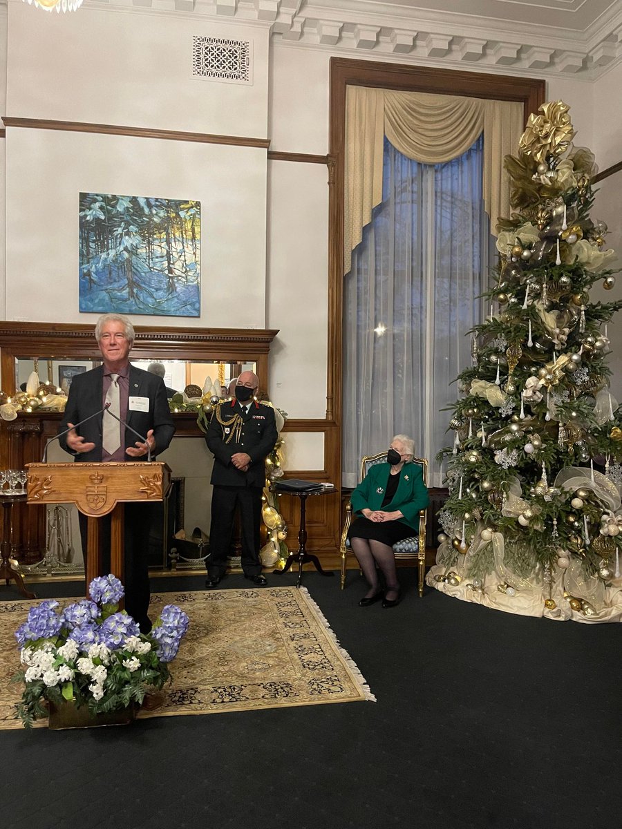 forestscanada's tweet photo. Thank you to the Honourable Elizabeth Dowdeswell (@LGLizDowdeswell) for celebrating our #TreeBee & #ONEnvirothon participants; we applaud these youths' pursuit of environmental knowledge. Also, thank you to Somerville Nurseries for their generous donation of the beautiful tree. https://t.co/51Wh0VSga5