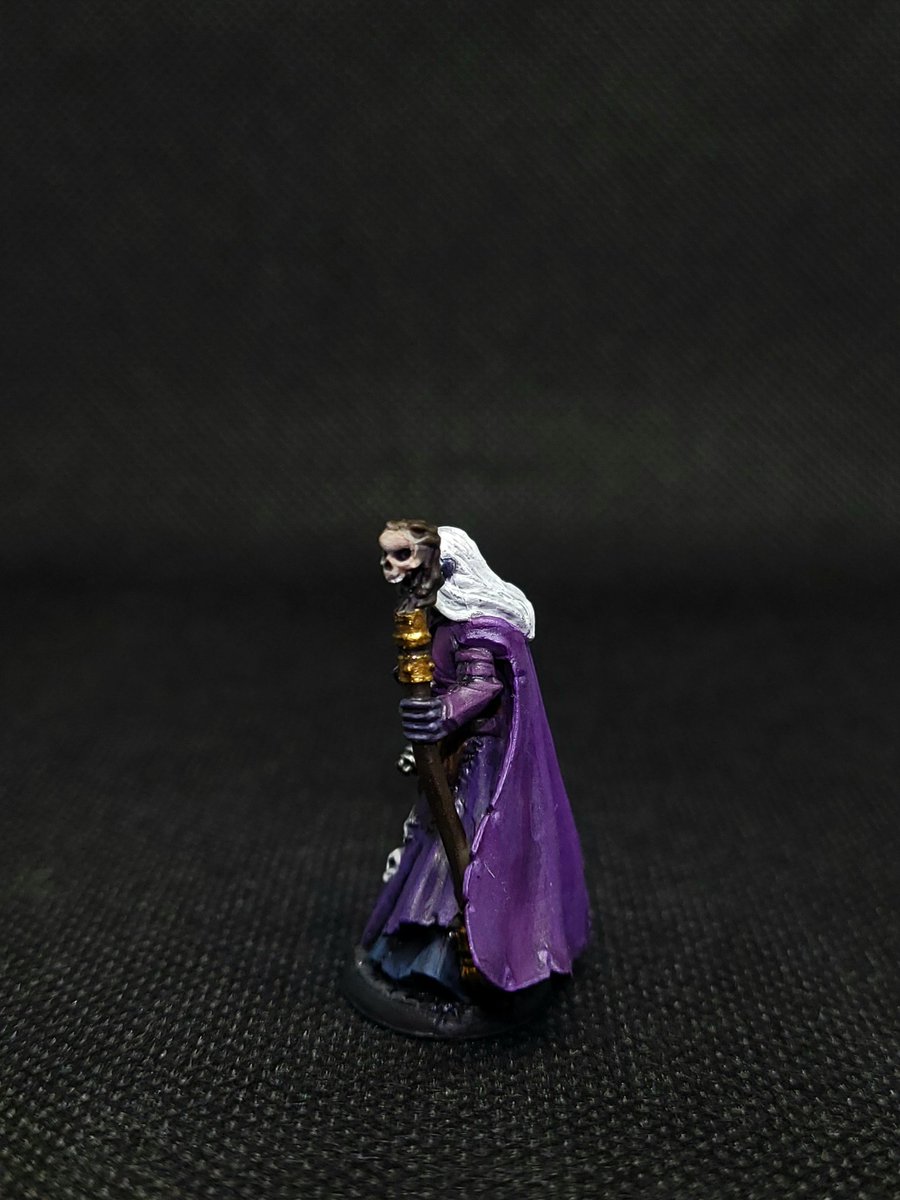 Ducknuck84's tweet photo. Finish a Dark Elf Spellcaster from #reaperminiatures He is very purple. #wepaintminis #hobbytivity #miniaturepainting #miniaturepainter #miniatures #drow #dnd #reaper #bones #bonesblack #dndminiatures #dnddrow #elves #reaperbones https://t.co/FgHKyeheQz
