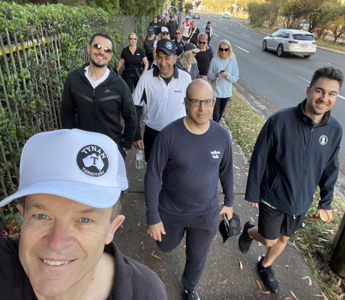 MarkSpeakman's tweet photo. 🚶‍♀️ The Michael Tynan Challenge #WalktoWork from #Kirrawee to #Cronulla this morning, raising money for medical research. 👩‍⚕️ 

#Gymea #Miranda #Caringbah #Woolooware #SutherlandShire @ANSTO @SEastSydHealth @UOW https://t.co/GFpZYE4CFc