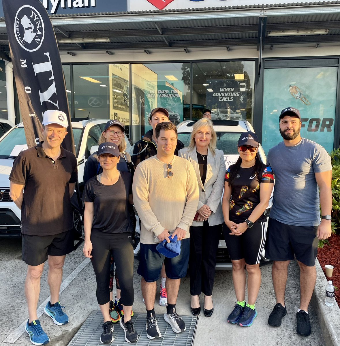 MarkSpeakman's tweet photo. 🚶‍♀️ The Michael Tynan Challenge #WalktoWork from #Kirrawee to #Cronulla this morning, raising money for medical research. 👩‍⚕️ 

#Gymea #Miranda #Caringbah #Woolooware #SutherlandShire @ANSTO @SEastSydHealth @UOW https://t.co/GFpZYE4CFc