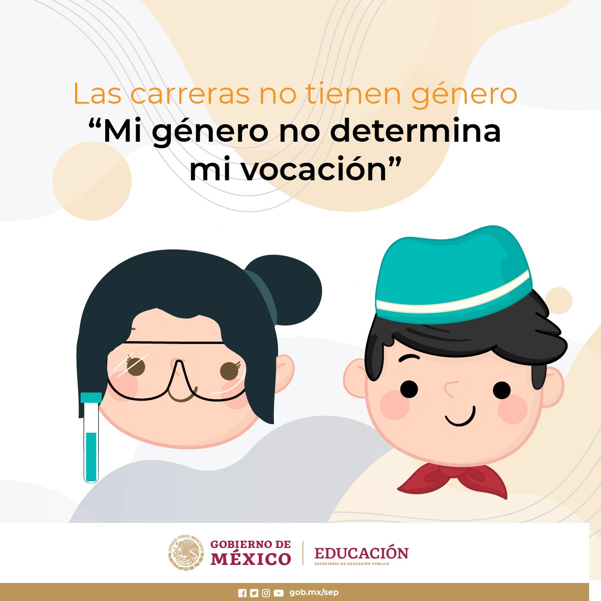 SEP_mx's tweet photo. Rompamos con los estereotipos:

Ingenierías 👷‍♀️
Ciencias Sociales 👨‍💼
Humanidades y artes👩‍🎨
Matemáticas 👩‍🏫
Ciencias de la Salud 👩‍🔬

Las carreras no tienen género. 

#PuedoSerLoQueYoQuiera https://t.co/MXGWU83Mkb