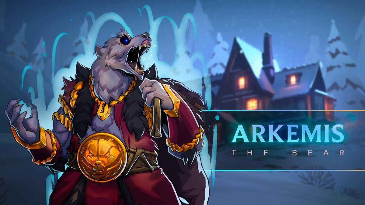 The Splinterlands promo card will be Arkemis The Bear. We don't yet have stats. #Splinterlands