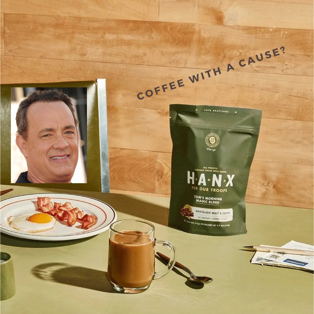Tom Hanks just announced he’s behind H*A*N*X coffee, a new java that doesn’t just taste great; it raises money for a good cause. 

More info: givehanx.com
 
<a href="/tomhanks/">Tom Hanks</a>
<a href="/givehanx/">Hanx</a>