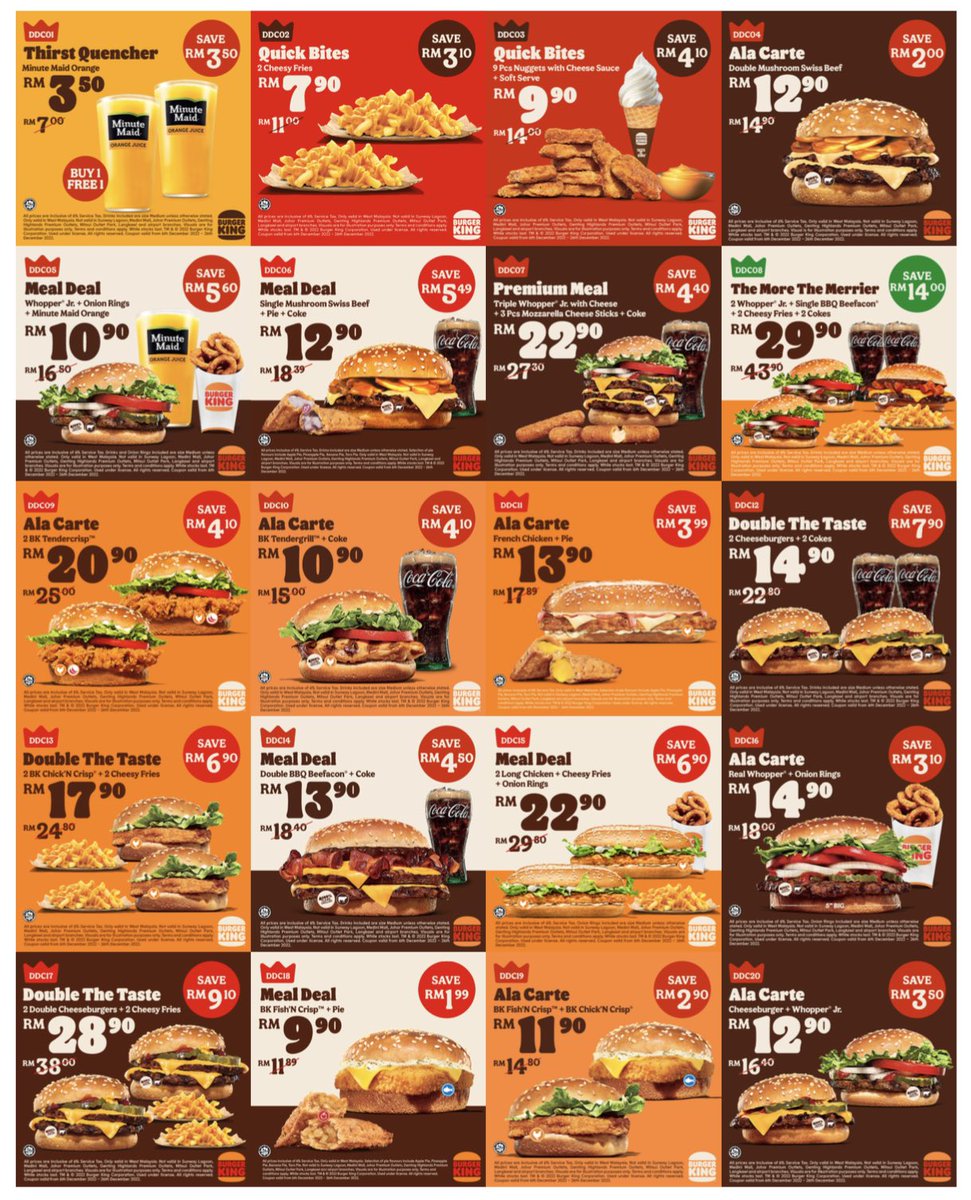 myjoe_'s tweet photo. Promo BurgerKing sampai 26 December 2022. Tunjuk je code pada cashier masa buat payment. Berbaloi weh

1/6 https://t.co/HpgStx1gd6