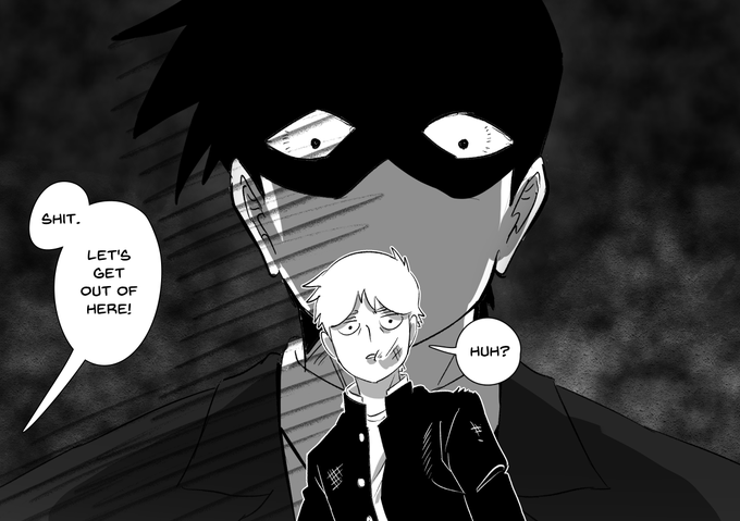 Ritsu saw Reigen getting attacked on the streets by some bullies and went to intervene. 