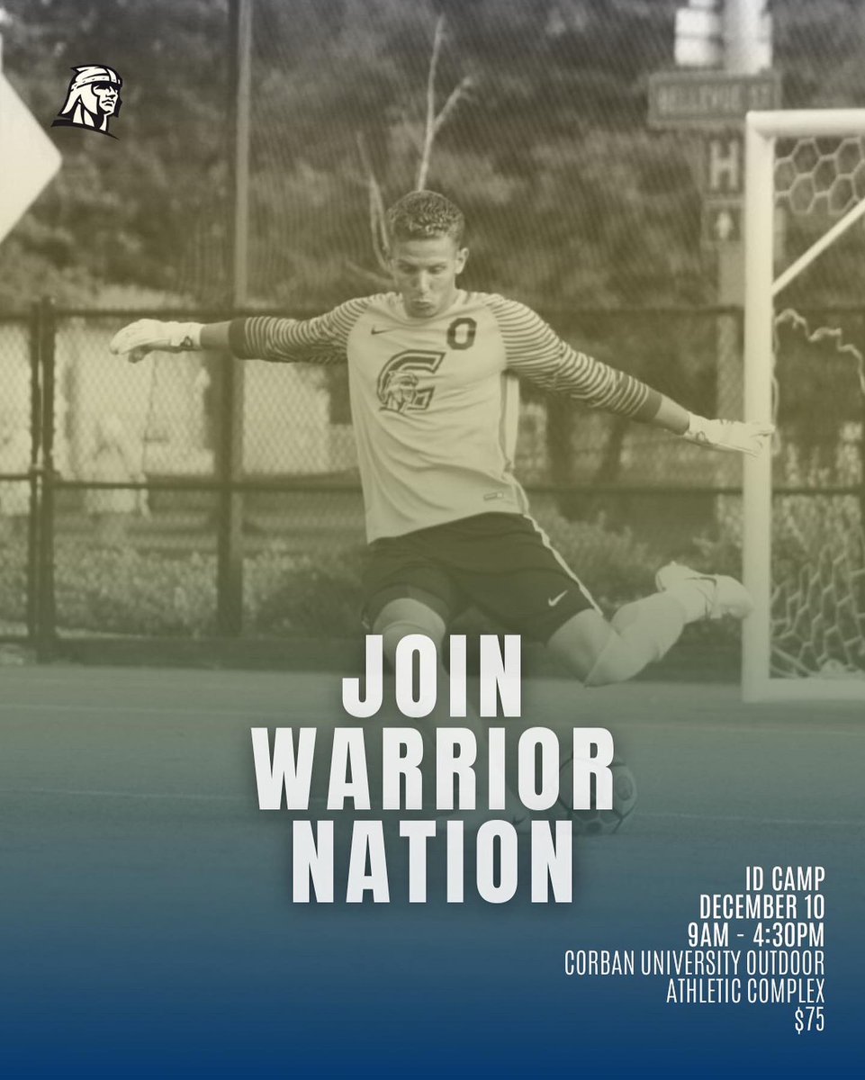 CALLING ALL FUTURE WARRIORS🗣️

CU alumni and @sanantoniofc USL Championship National CHAMPION Jordan Farr will be at our ID Camp!

We invite you to come hear alumni <a href="/jordanfarr0/">Jordan Farr</a> speak on his accomplishments and success as a Warrior and help pave the way for future athletes.

⬇️