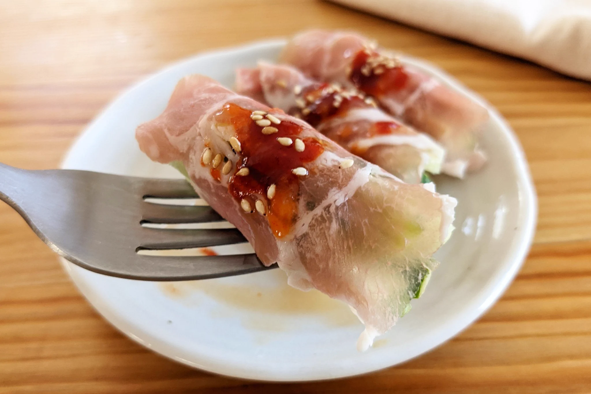 韓国風おつまみを手軽に楽しむ！「甘辛生ハムきゅうり」。