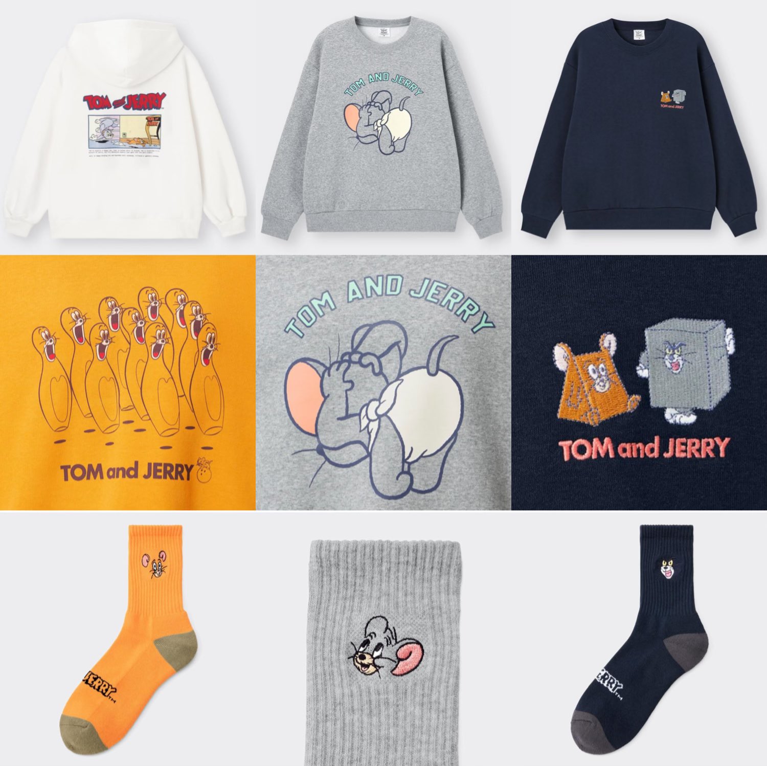 トムとジェリー　トムアンドジェリー　GU　コラボ　スウェット　トレーナー