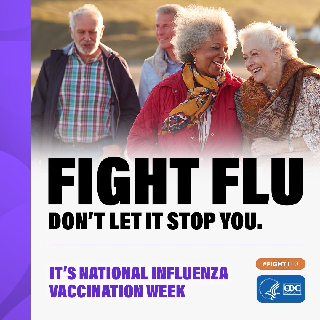 With flu activity elevated across the country, National Influenza Vaccination Week is your reminder that there’s still time to get a flu shot. The annual flu vaccine is the best way to protect you and your loved ones against flu.#FightFlu #GetTheShot