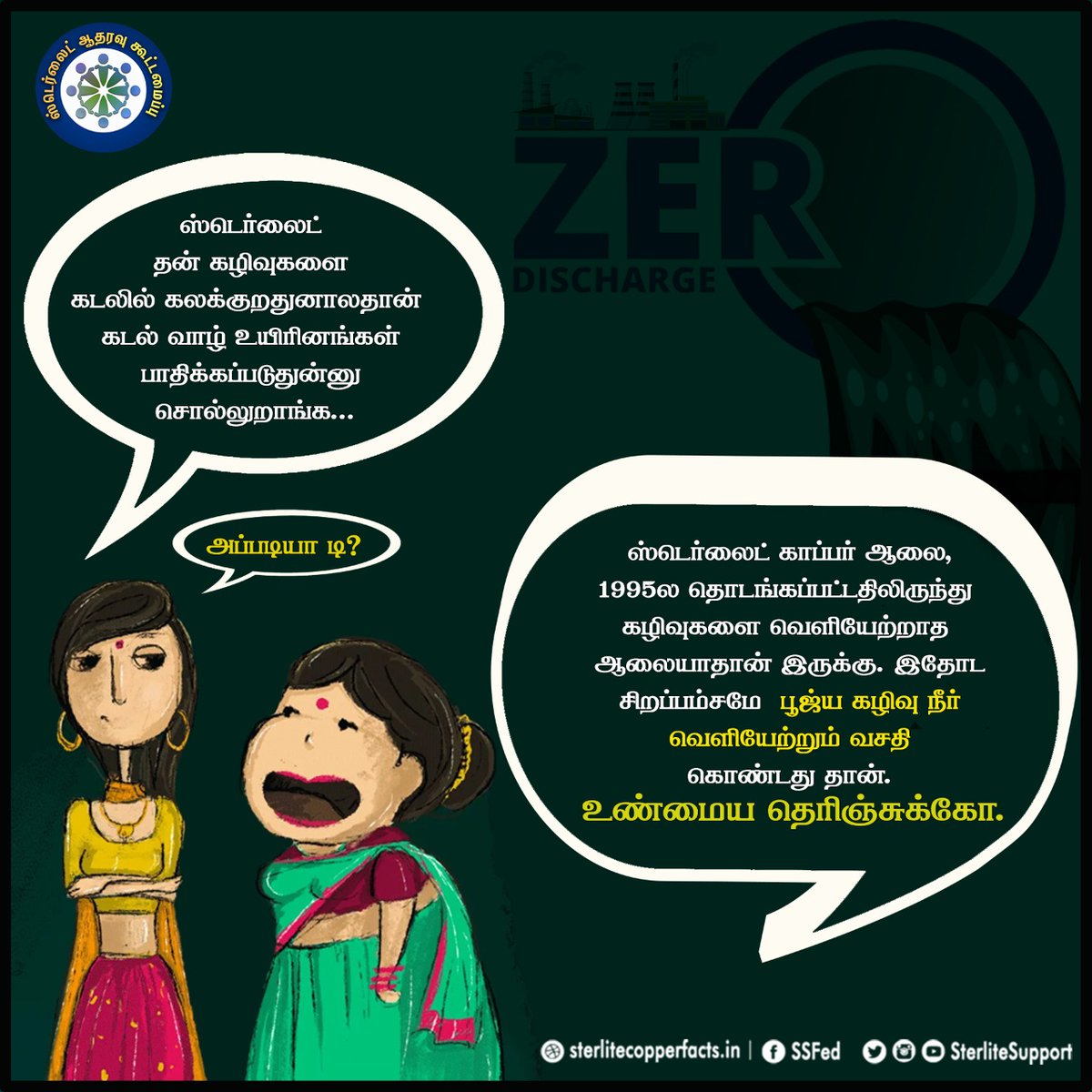SterliteSupport's tweet photo. ஸ்டெர்லைட் ஆலை ஒரு பூஜ்ய திரவ வெளியேற்ற ஆலை...அப்படி இருக்கும்போது எவ்வாறு அதன் கழிவுகள் கடலில் கலக்கப்படும்? சிந்தியுங்கள் செயல்படுங்கள்!
#Sterlite #zerodischarge #sealife #copper #SSF #ReopenSterlite #ExitPoll #SterliteCopper https://t.co/EfwFjNehj5