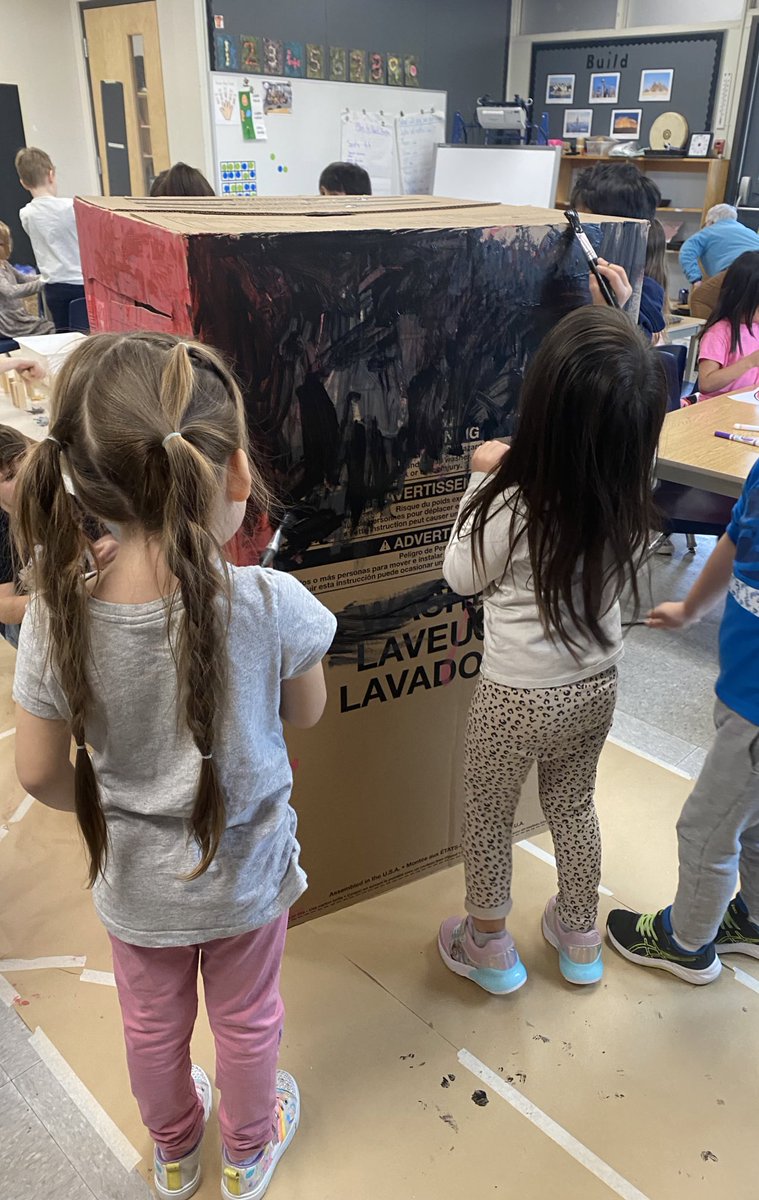 After making our amazing puppets M.H and J.S came up with the idea of making a puppet theatre. Students had to design a plan. We then came together as a group to share our ideas. Students worked in small groups to compete different stages of the project.