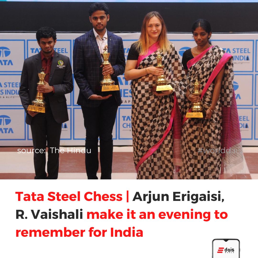 world_dais's tweet image. Tata Steel Chess | Arjun Erigaisi, R. Vaishali make it an evening to remember for India

#chesscomglobal #HistoryWillRemember
#tuesdayvibe #tuesdaymotivations