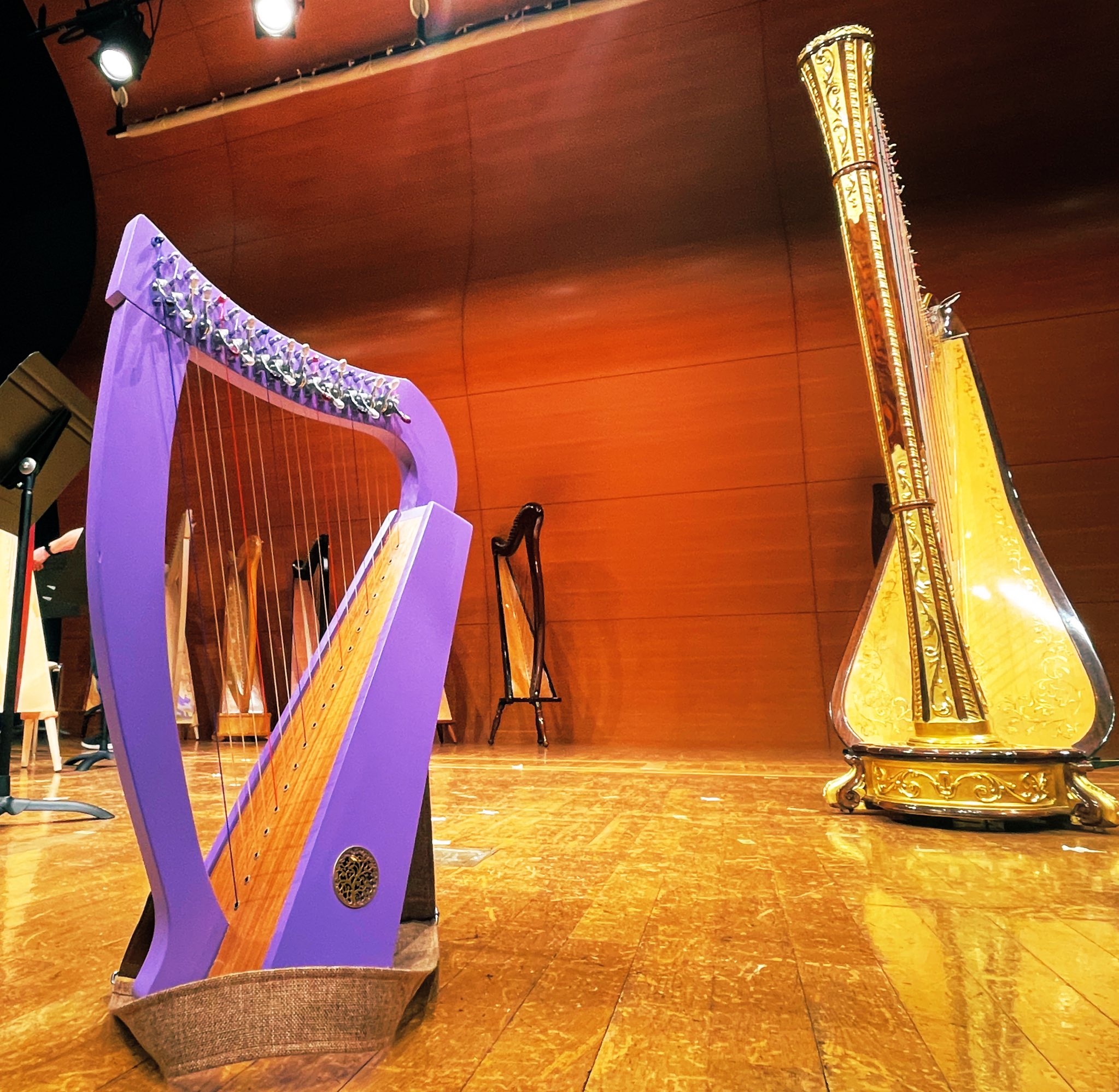 [未使用品]アイリッシュハープ　AKLOT 15弦ハープ Amazon.com: Harp, AKLOT 15 Strings Mahogany Harp 22 Inch