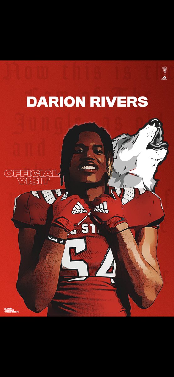 Official Visit this weekend! Can’t wait 🐺🐺@PackFootball ❤️🖤🤍