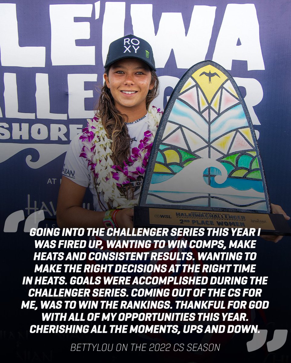 wsl's tweet photo. Welcome back to the Championship Tour, Bettylou Sakura Johnson. 🏆 https://t.co/cbV7Eg6jkm