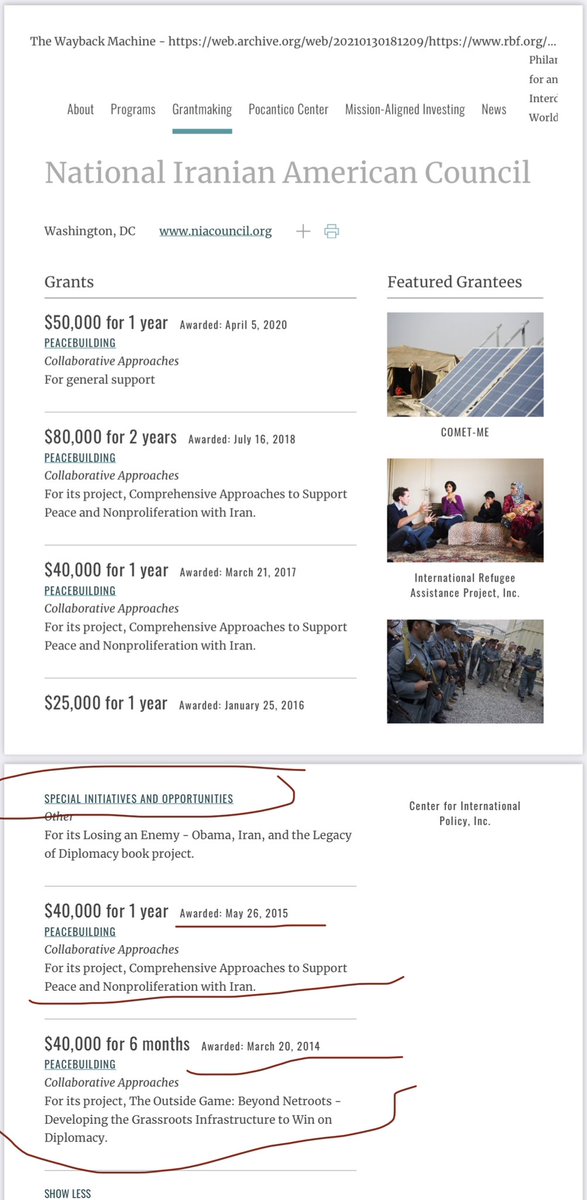 ثنا ابراهیمی | Sana Ebrahimi (@__injaneb96) on Twitter photo .<a href="/RockefellerFdn/">The Rockefeller Foundation</a> another big funder of NIAC for their projects on the #IranDeal & US-IR relations. <a href="/jabdi/">Jamal Abdi</a> still has not explained how they spent the 75k that they received to help Iran with vaccines on Feb 4th 2022 after the vaccines were banned by Khamenei a year prior to that .<a href="/RockefellerFdn/">The Rockefeller Foundation</a> another big funder of NIAC for their projects on the #IranDeal & US-IR relations. <a href="/jabdi/">Jamal Abdi</a> still has not explained how they spent the 75k that they received to help Iran with vaccines on Feb 4th 2022 after the vaccines were banned by Khamenei a year prior to that