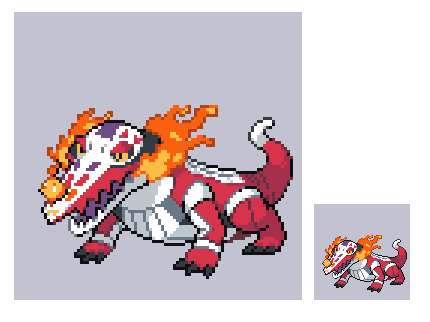 ポケモン「#pixelart #ドット絵 #ポケモンSV #PokemonScarletV」|オニガシラ銀角のイラスト