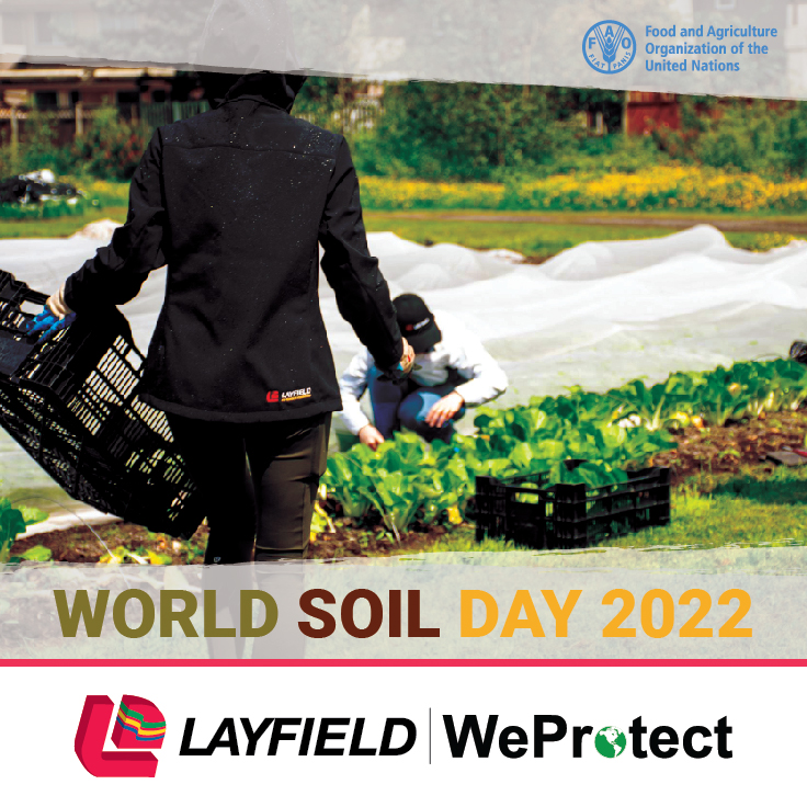 Layfield is committed to raising awareness and mitigating soil contamination. World Soil Day 2022 focus on the importance of healthy soil and advocate for the sustainable management of soil resources. <a href="/LayfieldContain/">Layfield Geosynthetics</a>