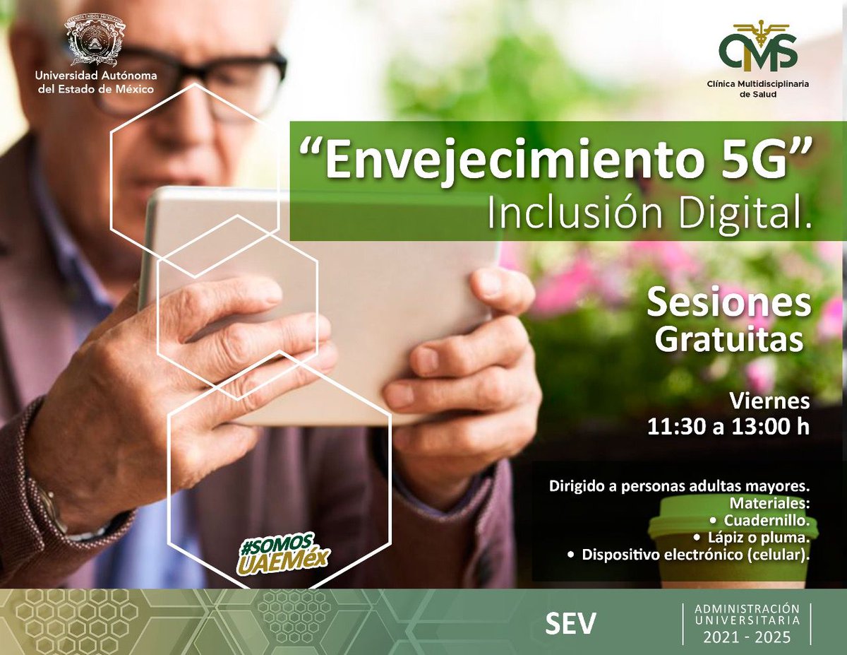CMSUAEMex's tweet photo. Conoce los talleres que ofrecemos para mejorar la calidad de vida de las personas adultas mayores.
#SomosCMSUAEMéx     
#SomosUAEMéx https://t.co/puGxuzV9cb