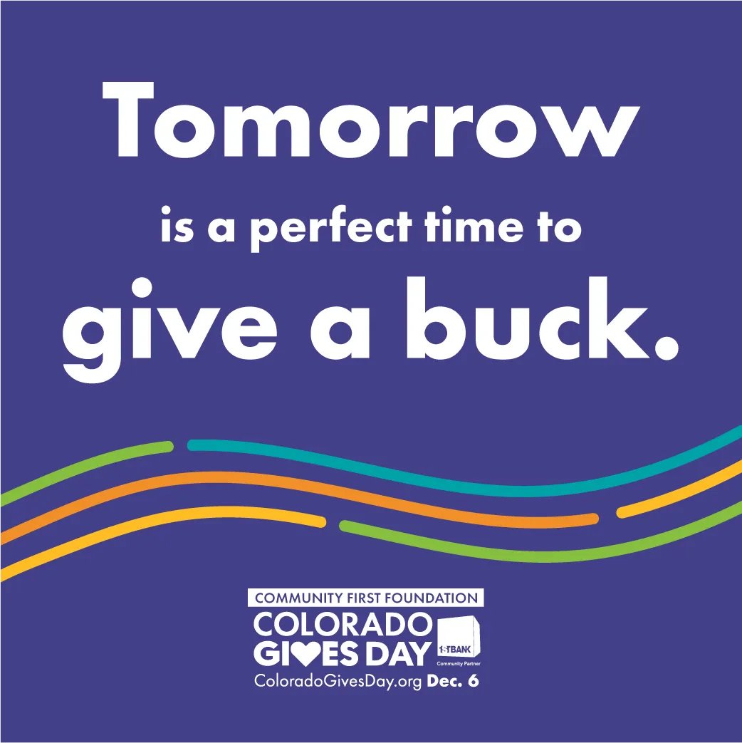 Tomorrow is Colorado Gives Day! If you haven't already, please be sure to make a donation to Daniel's Care Van. buff.ly/3GKaLT0