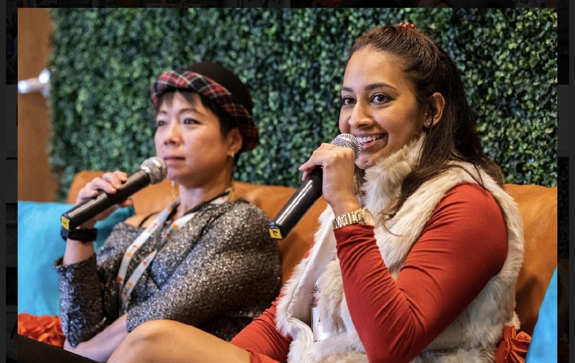 MethodMarketer's tweet image. Some snaps from the 2022 App Growth Summit fireside chat! Featuring the surprise 5th panelist, my pup Toby.