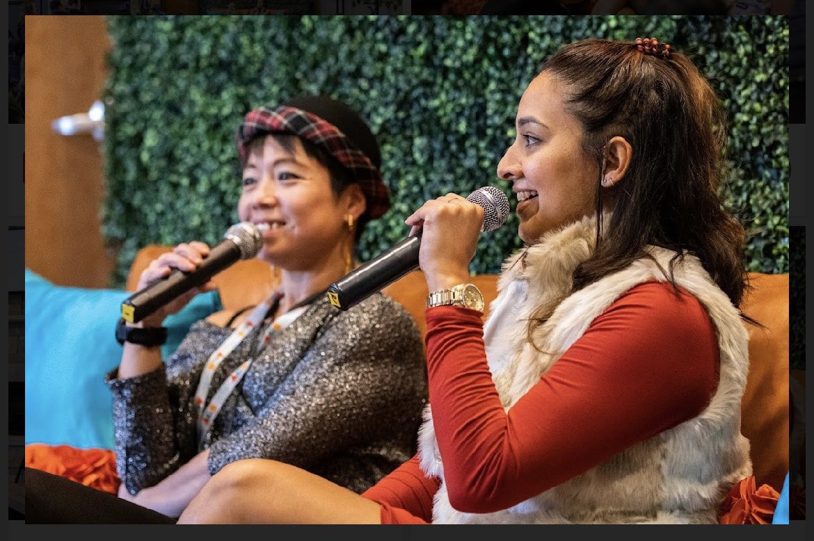 MethodMarketer's tweet image. Some snaps from the 2022 App Growth Summit fireside chat! Featuring the surprise 5th panelist, my pup Toby.